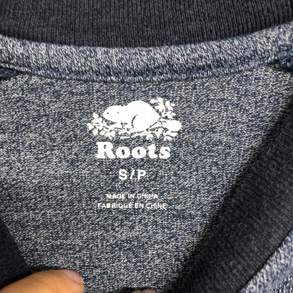 Roots Men's Navy Blue Roots beaver logo raglan sleeve tee SP - Picture 4 of 16